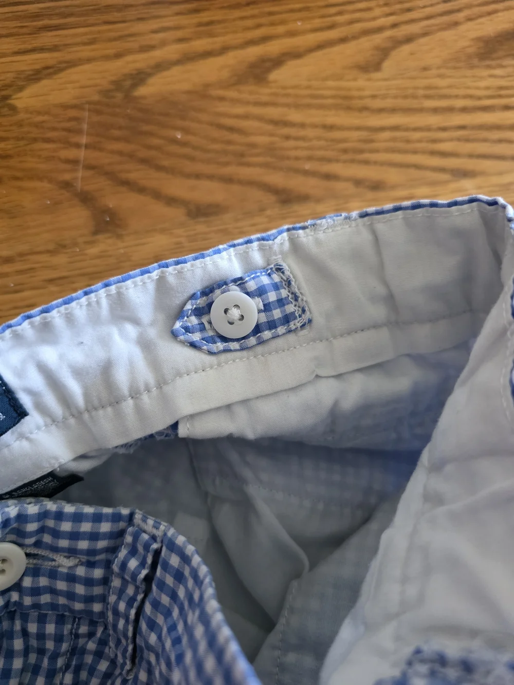 Ralph Lauren Blue Gingham Cotton Kids Shorts